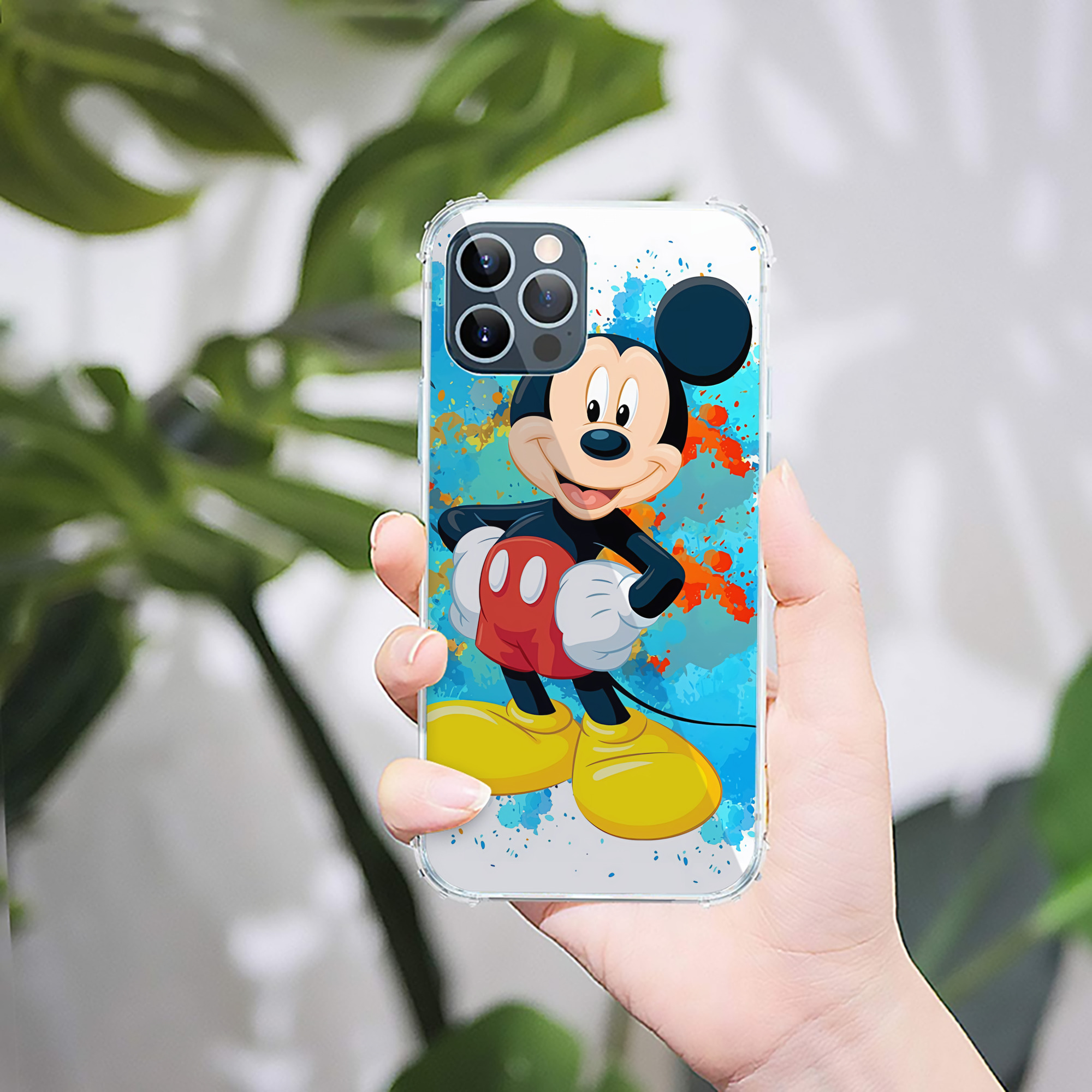 ミッキーマウス Mickey Mouse 【iPhone 12シリーズ対応】透明スマホケース（クリアソフトケース）